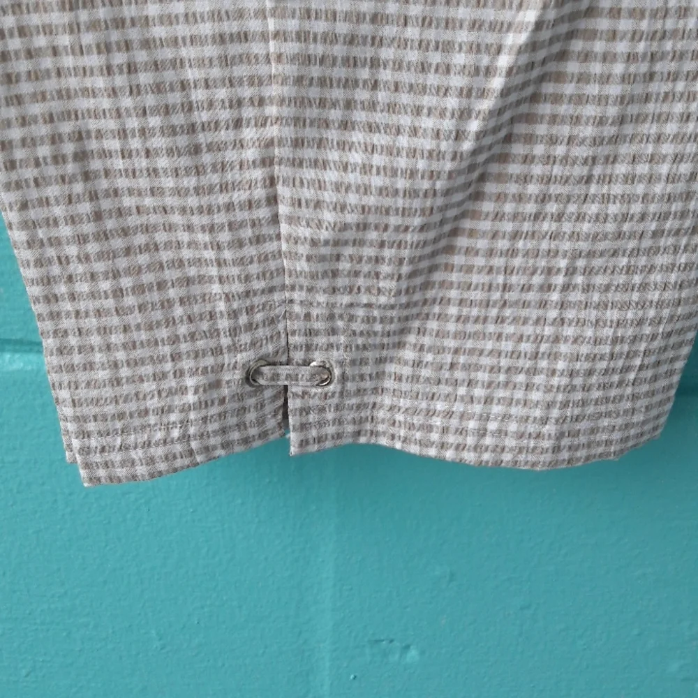 NWT "Emily Daniels" Seersucker Check Capri Petite Medium "FINAL PRICE" - Picture 3 of 8